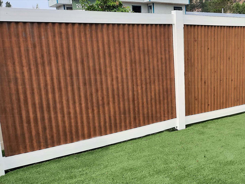 Corrugated Metal fence Regina Saskatchewan